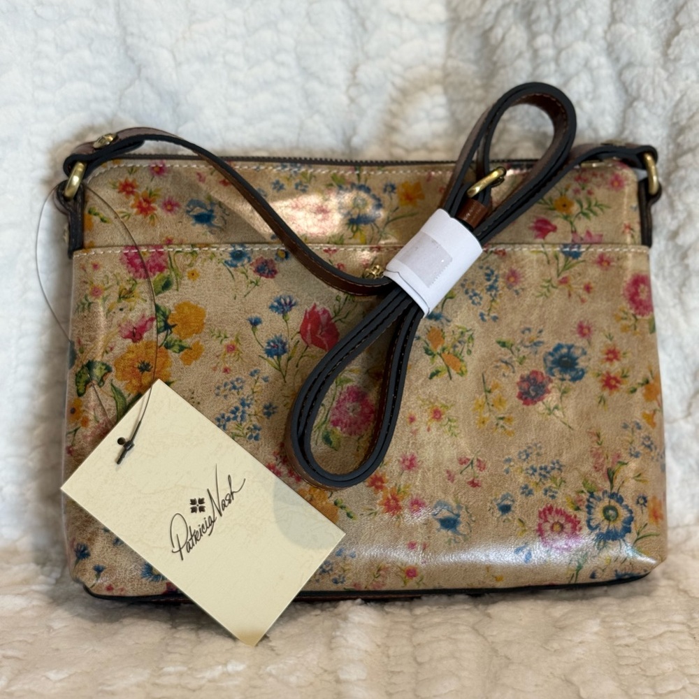 Patricia Nash Multicolor Floral Crossbody Bag NWT - Picture 6 of 8